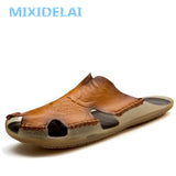 Men's Leather Beach Sandals - Non-Slip, Comfortable, Summer Shoes - FREE SHIPPING