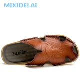 Men's Leather Beach Sandals - Non-Slip, Comfortable, Summer Shoes - FREE SHIPPING