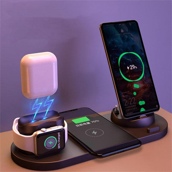 2021 6 in 1 Wireless Charger Dock Station